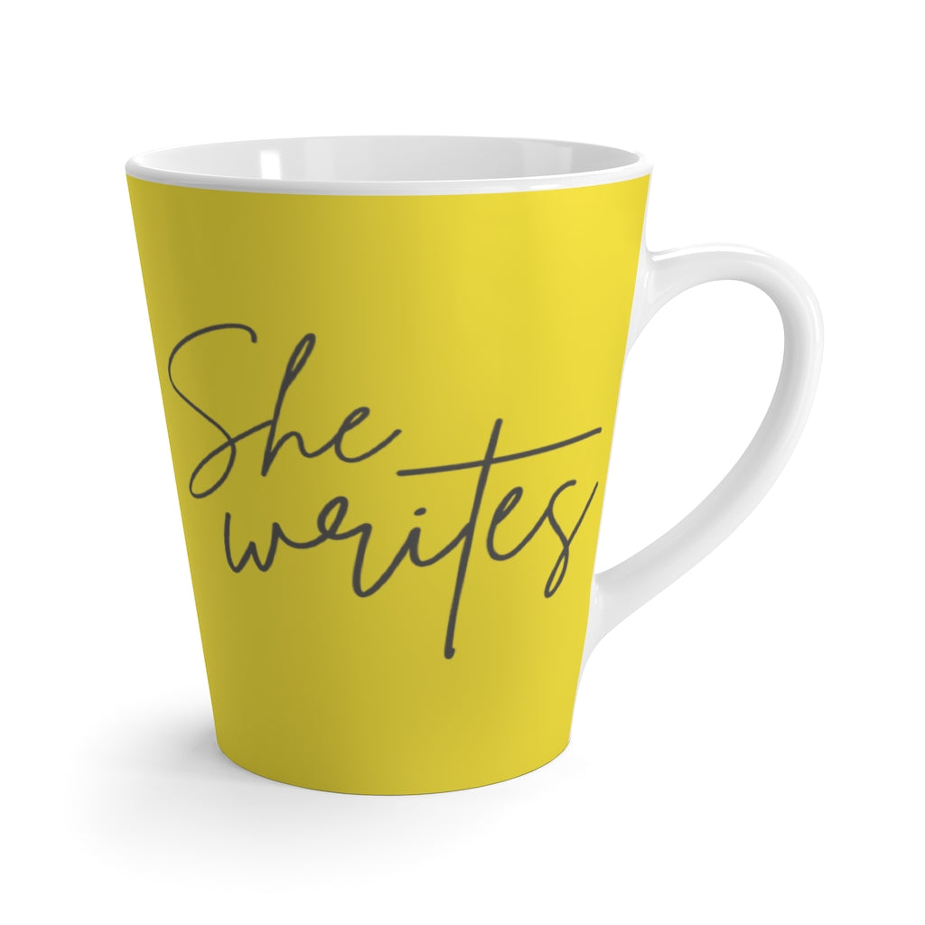 She Writes Latte Mug